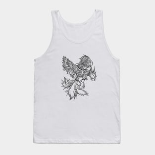 Phoenix bird reborn from the ashes -dark Tank Top